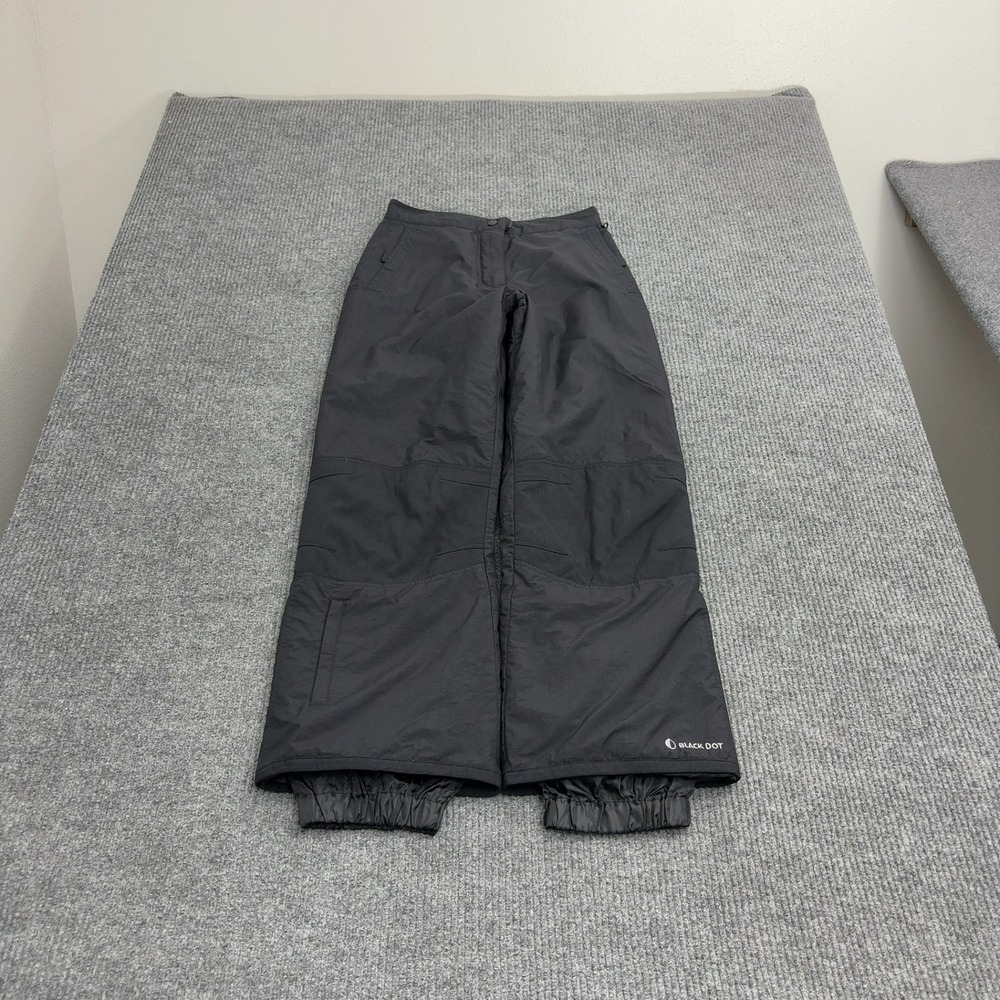 Black Dot Snow Pants Women S Black Nylon Water Resistant Winter Outdoor Ski Wear